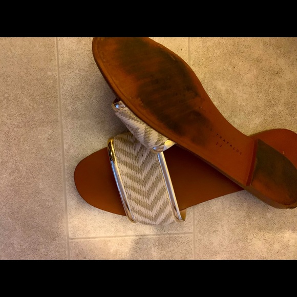 COPY - Zara gold trim flat sandals - Picture 3 of 3